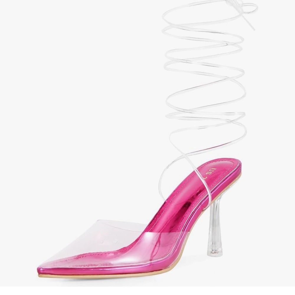 New in box Shoes size 7 pink heels - Picture 2 of 6